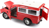 1:24 Land Rover Series II (2) -- Red/White -- Bburago