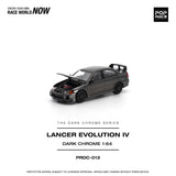 (Pre-Order) 1:64 Mitsubishi Lancer Evolution IV (4) -- Dark Chrome Series -- Pop Race