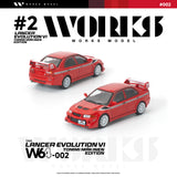 (Pre-Order) 1:64 Mitsubishi Lancer Evo VI Tommi Makinen Edition -- Red -- Works Model