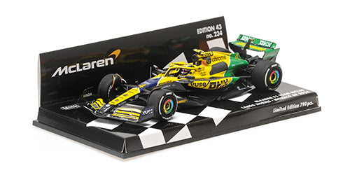 1:43 2024 Lando Norris -- Monaco (Senna Tribute) -- #4 McLaren -- Minichamps F1