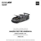 (Pre-Order) 1:64 Mazda RX-7 (FD3S) RE-AMEMIYA Widebody -- Dark Chrome Series -- Pop Race