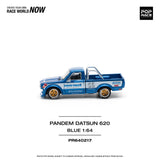 1:64 Datsun 620 Ute PANDEM -- Blue/White Toyo Tires -- Pop Race