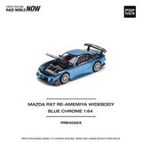 1:64 Mazda RX-7 (FD3S) RE-AMEMIYA Widebody -- Blue Chrome -- Pop Race