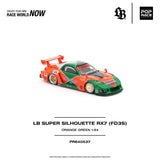 (Pre-Order) 1:64 Mazda RX7 (FD3S) LB-Super Silhouette -- #55 Orange/Green 787B Tribute -- Pop Race