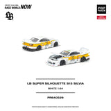 (Pre-Order) 1:64 Nissan Silvia (S15) Super Silhouette -- #23 White/Yellow -- Pop Race