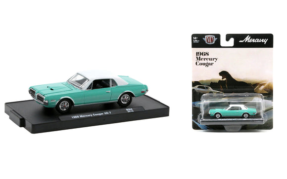 1:64 1968 Mercury Cougar XR-7 -- Turquoise -- M2 Machines Auto Drivers 94
