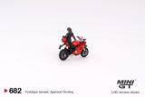 1:64 Ducati Panigale V4 S w/ Ducati Girl -- Red -- Mini GT MGT00682