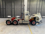1:50 Kenworth W900 AR (Day Cab) -- White/Red w/Spider Wheels -- Iconic Replicas Truck