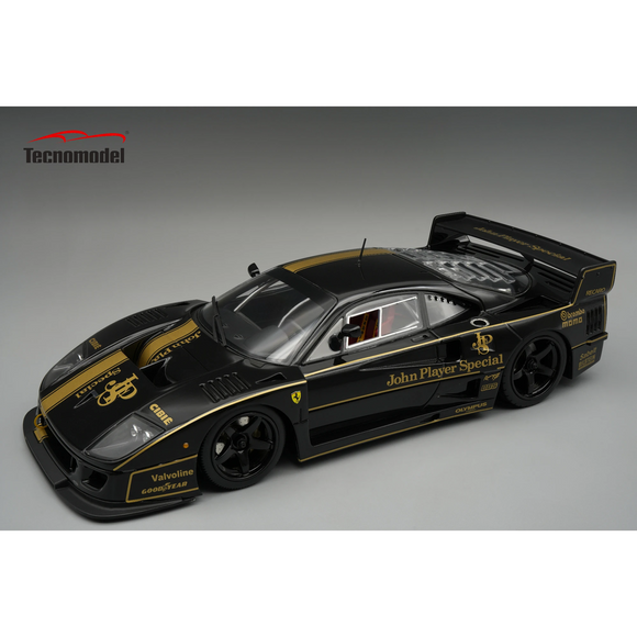 1:18 Ferrari F40 LM 1996 -- JPS Black w/Black Wheels -- Tecnomodel