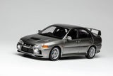 1:18 Mitsubishi Lancer Evolution IV -- Steel Silver Metallic -- Motorhelix M84001
