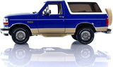 1:18 1996 Ford Bronco -- Royal Blue Metallic and Tucson Bronze --  Greenlight