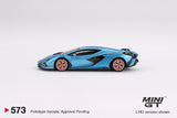 1:64 Lamborghini Sián FKP 37 -- Blue Aegir -- Mini GT MGT00573