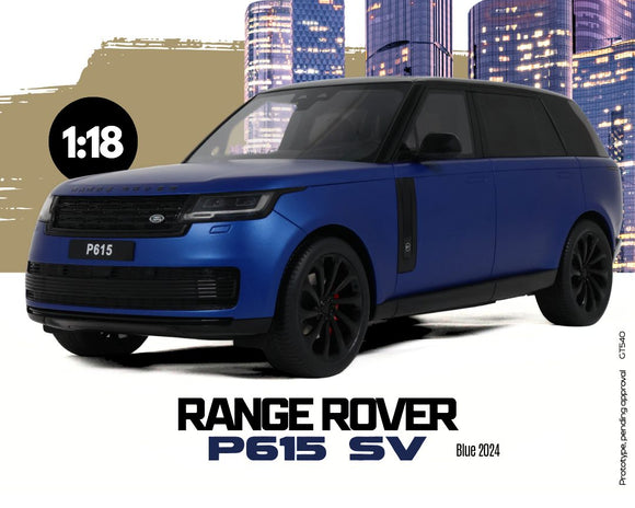 (Pre-Order) 1:18 Range Rover P615 SV 2024 -- Blue -- GT Spirit