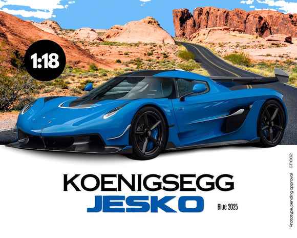 (Pre-Order) 1:18 Koenigsegg Jesko -- Blue -- GT Spirit