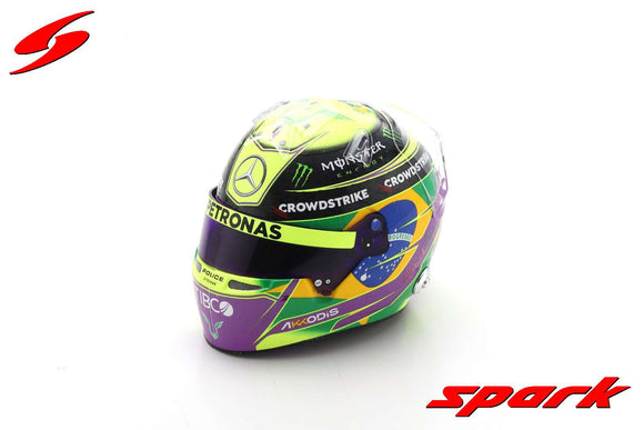1:5 Helmet -- Mercedes - Lewis Hamilton -- 2022 Brazilian GP -- Spark F1