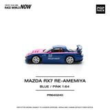 (Pre-Order) 1:64 Mazda RX-7 (FD3S) RE-AMEMIYA Widebody -- Blue/Pink -- Pop Race