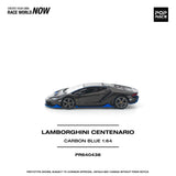 (Pre-Order) 1:64 Lamborghini Centenario -- Carbon / Blue -- Pop Race
