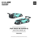 (Pre-Order) 1:64 Pop Race RE Super G Time Attack -- 2025 Tokyo Auto Salon - Turquoise -- Pop Race