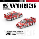 (Pre-Order) 1:64 2001 Catalunya Rally -- Tommi Makinen -- #7 Mitsubishi Lancer Evo VI -- Works Model