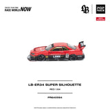 (Pre-Order) 1:64 Nissan LB-ER34 Super Silhouette Skyline -- #5 Red/Black -- Pop Race