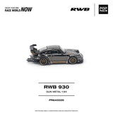 (Pre-Order) 1:64 RWB 930 (Porsche 911) -- "Stella Artois" Gun Metal -- Pop Race