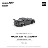 (Pre-Order) 1:64 Mazda RX-7 (FD3S) RE-AMEMIYA Widebody -- Dark Chrome Series -- Pop Race
