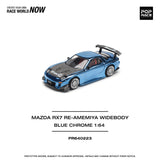 1:64 Mazda RX-7 (FD3S) RE-AMEMIYA Widebody -- Blue Chrome -- Pop Race