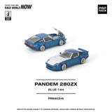 (Pre-Order) 1:64 Datsun 280ZX PANDEM -- Blue / Silver -- Pop Race