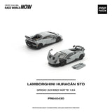 (Pre-Order) 1:64 Lamborghini Huracan STO -- Grigio Acheso Matte (Grey) -- Pop Race