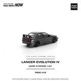 (Pre-Order) 1:64 Mitsubishi Lancer Evolution IV (4) -- Dark Chrome Series -- Pop Race