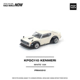 (Pre-Order) 1:64 Nissan Skyline GT-R (KPGC110) Kenmeri -- V8 Drift Car White -- Pop Race