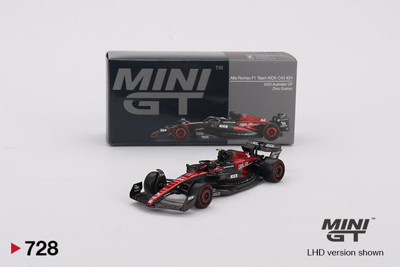 1:64 2023 Zhou Guanyu - Australian GP -- Alfa Romeo C43 -- Mini GT F1 MGT00728