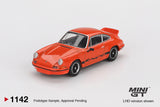 1:64 Porsche 911 Carrera RS 2.7 -- Tangerine w/ Black Livery -- Mini GT MGT01142