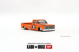 1:64 Chevrolet Silverado Dually -- KAIDO WORKS V2 Orange -- KaidoHouse x Mini GT