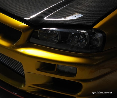 1:18 Nissan Skyline R34 GT-R TOP SECRET -- Gold -- Ignition Model IG36