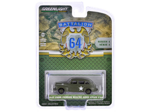 1:64 1942 Ford Fordor Deluxe "Army Staff Car" -- Matt Olive Green -- Greenlight