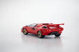 (Pre-Order) 1:18 Lamborghini Countach LP5000 Quattrovalvole -- Red w/Gold Wheels -- Kyosho