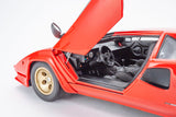 (Pre-Order) 1:18 Lamborghini Countach LP5000 Quattrovalvole -- Red w/Gold Wheels -- Kyosho