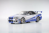 (Pre-Order) 1:12 Fast & Furious -- 2001 Nissan R34 Skyline GTR -- Kyosho KSR12007A