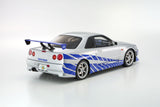 (Pre-Order) 1:12 Fast & Furious -- 2001 Nissan R34 Skyline GTR -- Kyosho KSR12007A