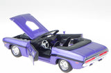 1:24 1970 Dodge Challenger R/T Convertible -- Metallic Purple -- Maisto