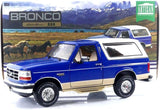 1:18 1996 Ford Bronco -- Royal Blue Metallic and Tucson Bronze --  Greenlight