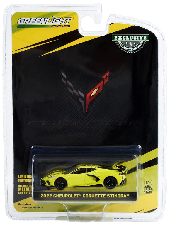 1:64 2022 Chevrolet Corvette Stingray -- Accelerate Yellow -- Greenlight