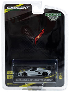 1:64 2022 Chevrolet Corvette Stingray -- Hypersonic Grey -- Greenlight