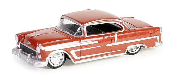 1:64 1955 Chevrolet Bel Air -- Red/Silver -- California Lowriders