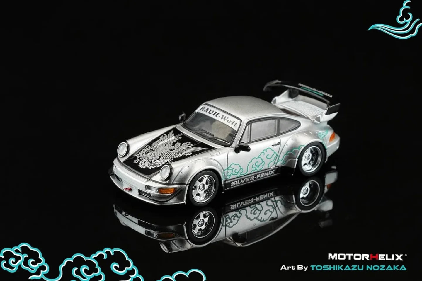 MOTORHELIX RWB 964 シルバー ミニカー 1:64 RWB 964 (Porsche 911) -- 