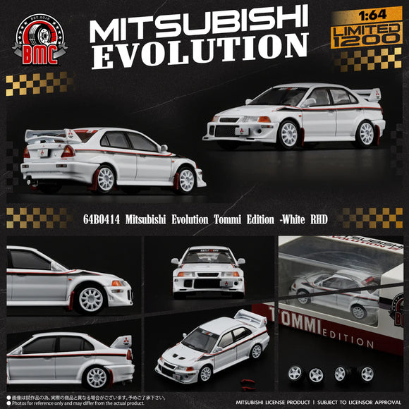 1:64 Mitsubishi Lancer EVO 6.5 -- White Tommi Edition -- BM Creations