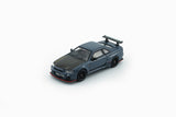 (Pre-Order) 1:64 Nissan Skyline R34 GT-R TOP SECRET -- Grey Blue -- BM Creations
