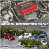 (Pre-Order) 1:64 Mitsubishi Lancer Evolution VI GSR T.M.E. -- Scotia White -- Motorhelix