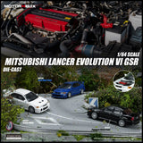 (Pre-Order) 1:64 Mitsubishi Lancer Evolution VI GSR -- Scotia White -- Motorhelix